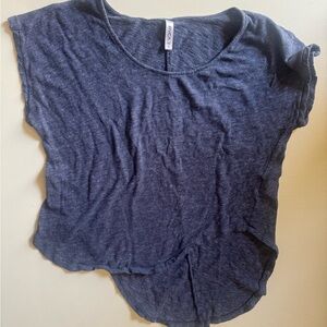 RVCA Women's Short-sleeved shirt Blue Crew-Neck Top size small